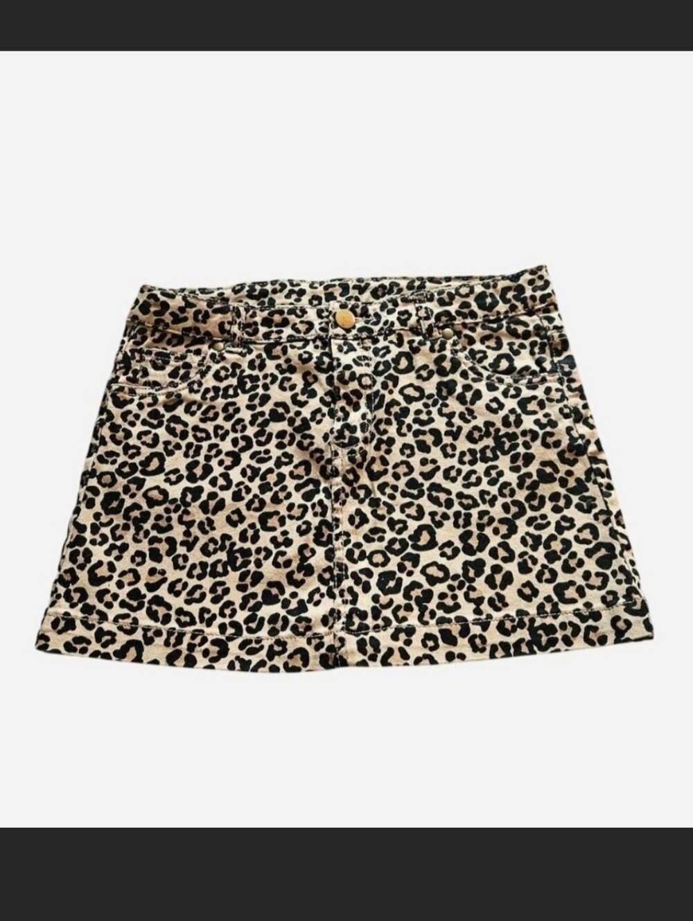 Faded Glory Vintage Leopard Print Mini Skirt